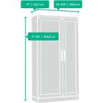 Sauder HomePlus Collection Storage Cabinet， Soft White finish