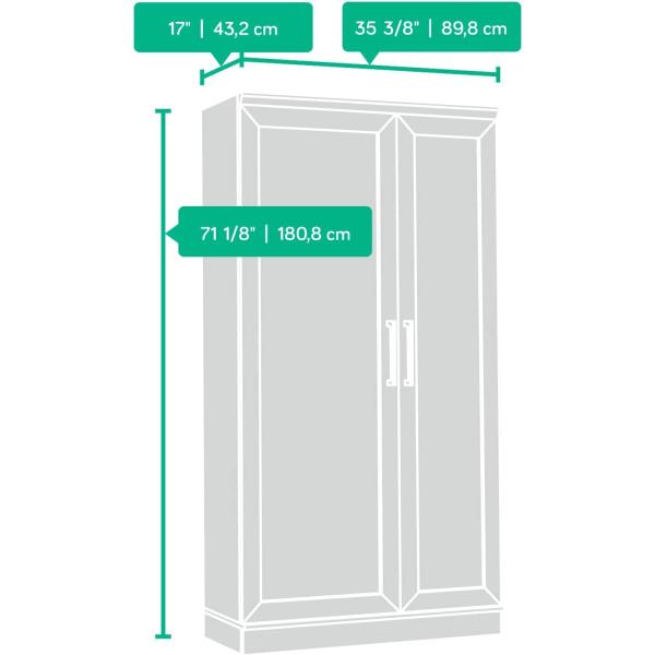Sauder HomePlus Collection Storage Cabinet， Soft White finish