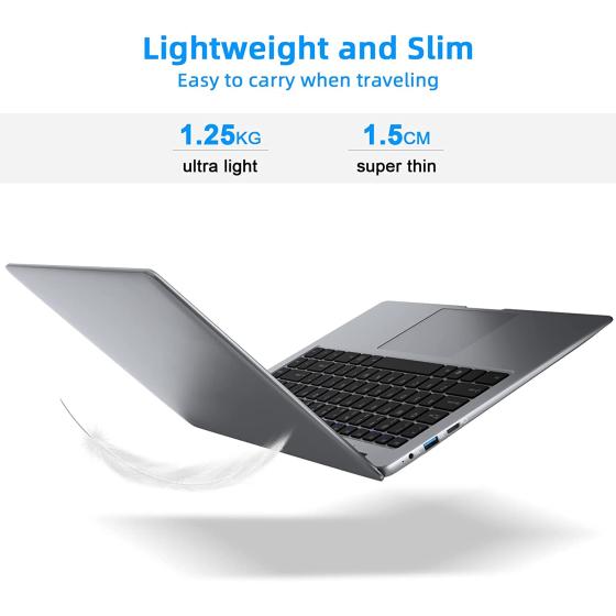 jumper Laptop 14 inch 12GB DDR4 RAM 256GB SSD,Intel Quad Core Celeron N4100, Windows 11 Thin and Light Laptops Computer, Full HD 1080P Display,HD Webcam,Dual Speakers,2.4/5Ghz WiFi,Long Battery Life