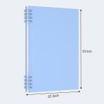 MuiAng Spiral Notebook Wide Ruled A5 Notebooks with Thick Plastic Hardcover 8.3 x 5.9 Inch, Pink, Blue, Green, Yellow Color, 80 Sheets Wide Ruled 160 Pages, 4-Pack