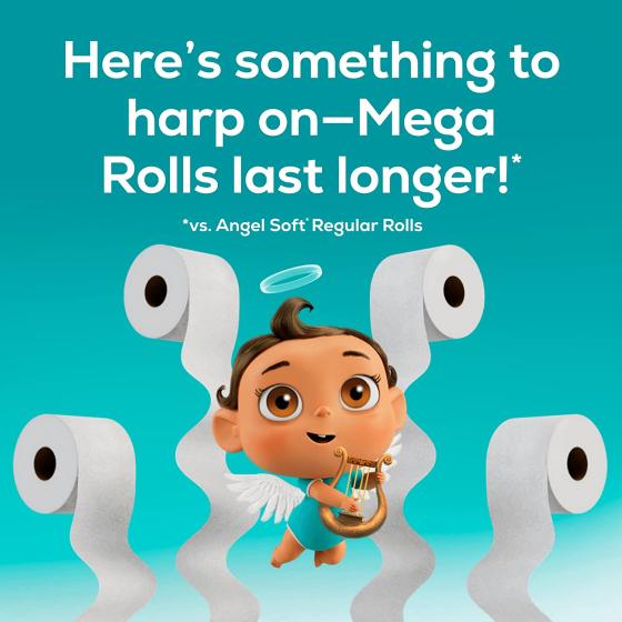 Angel Soft Toilet Paper， 24 Super Mega Rolls