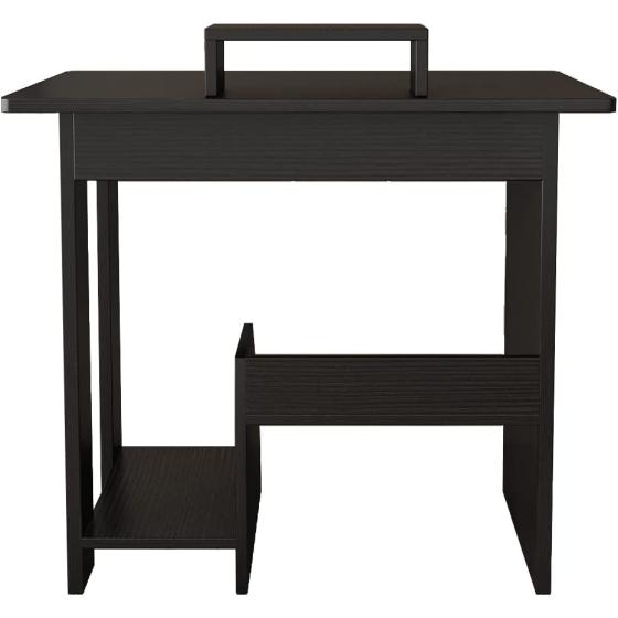 ALISENED Home Office Computer Desk with Monitor Stand Keyboard Tray， 29.5 Inch Study Writing Desk Small PC Laptop Table with Storage Shelves， Modern Workstation for Small Spaces Save Space