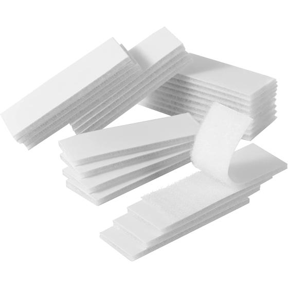Sticky Back Hook Loop Fastener | 1 x 3 Inch 24 Sets | Aniced Double Sided Sticky Strips with Adhesive Backed for Remote Control - Black