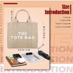 The Tote Bags for Women Canvas/Leather Crossbody Bags Tote Purse Handbags for Women Tote Bag with Zipper for Travel， Work