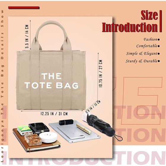 The Tote Bags for Women Canvas/Leather Crossbody Bags Tote Purse Handbags for Women Tote Bag with Zipper for Travel， Work