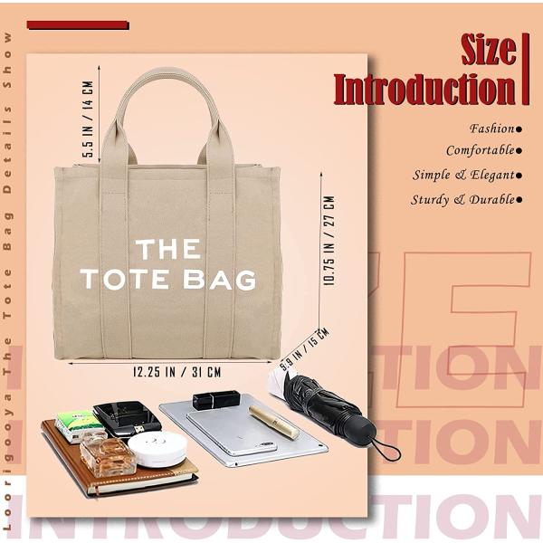 The Tote Bags for Women Canvas/Leather Crossbody Bags Tote Purse Handbags for Women Tote Bag with Zipper for Travel， Work