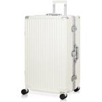 AnyZip Luggage Aluminium Frame Suitcase Hard Shell TSA Lock No Zipper 28In White