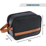 BAGSPRITE Toiletry Bag for Men， Travel Bag for Toiletries， Mens Toiletry Bag Shaving Dopp Kit Organizer， Large Water-resistant Travel Bathroom Bag for Traveling， Black/Brown