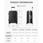 LUGGEX Hard Shell Carry On Luggage with Aluminum Frame - 100% PC No Zipper Suitcase - 4 Metal Corner Hassle-Free Travel (Hard Case Suitcase)