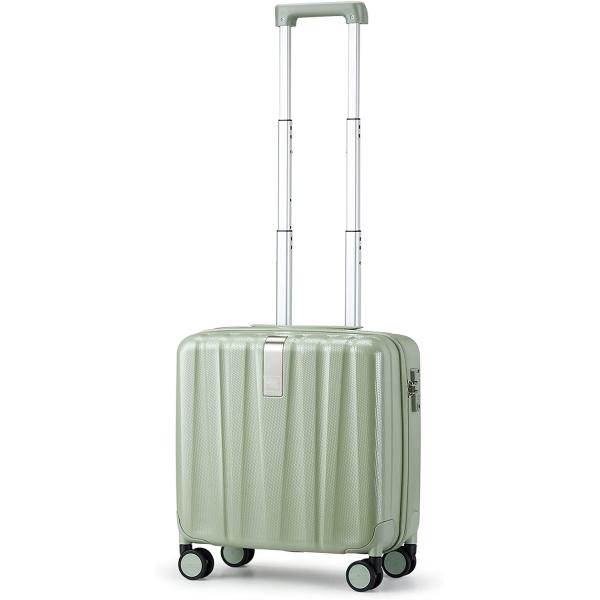 Hanke Upgrade Carry On Luggage Airline Approved, 20'' Lightweight Hardside Suitcase PC Hardshell Luggage with Spinner Wheels & TSA Lock,Carry-On 20-Inch(Bamboo Green)