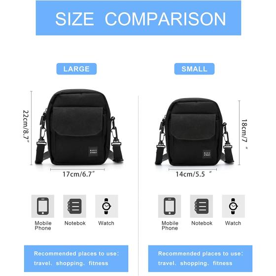 Small Crossbody Bag Side Shoulder Bag For Men， Women Mini Messenger Bag