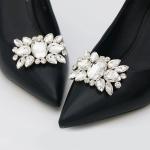 kilofly Elegant Rhinestones Decorations Charms Shoe Clips 2 Pairs