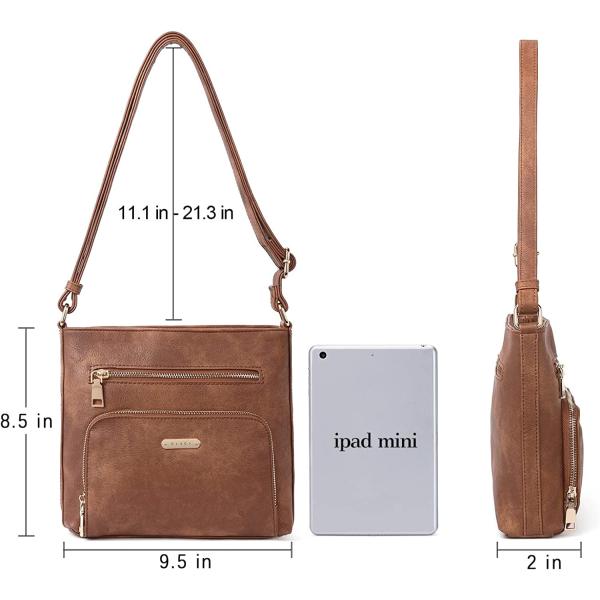 CLUCI Crossbody Purse for Women Multi Pockets Bag Vegan Leather Small Shoulder Handbags Summer Travel Designer Vintage Ladies