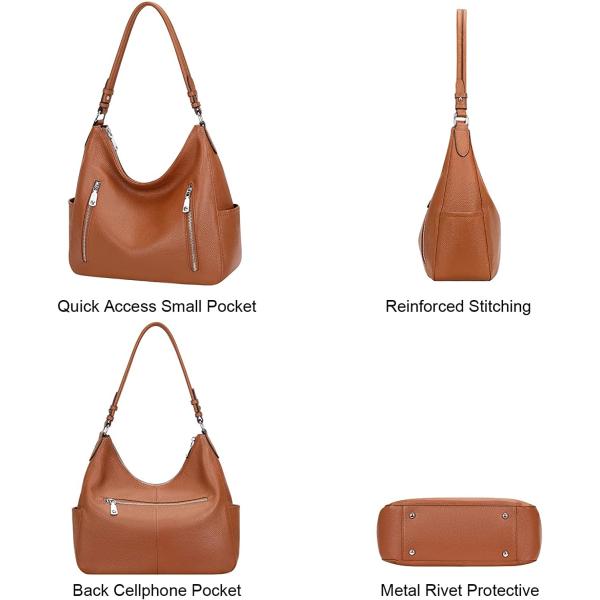 Over Earth Genuine Leather Purses and Handbags for Women Hobo Shoulder Bag Ladies Crossbody Bags Medium