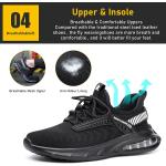 Steel Toe Shoes for Men Work Women Lightweight Air Cushion Sneakers Slip Resistant Safety Work Boots Indestructible Shoe