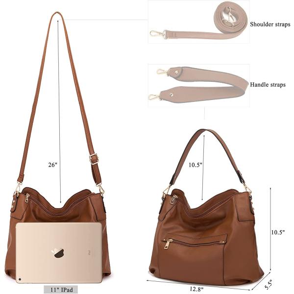 Large Crossbody Bags Ladies Shoulder Handbags Purse and Wallet Set for Women Totes Hobo Purses