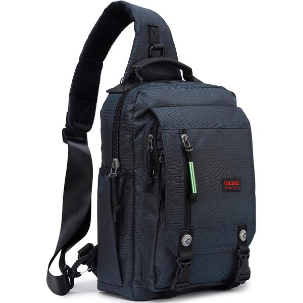 Nicgid Sling Bags Chest Shoulder Backpacks， 13.3'' 14.1'' Laptop Backpack Crossbody Messenger Bag Travel Outdoor Men Women