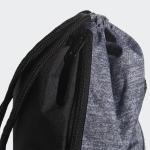 adidas Classic 3S Sackpack， Jersey Onix Grey/Black， One Size