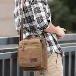 XINCADA Mens Bag Messenger Bag Canvas Shoulder Bags Travel Bag Man Purse Crossbody Bags for Work Business