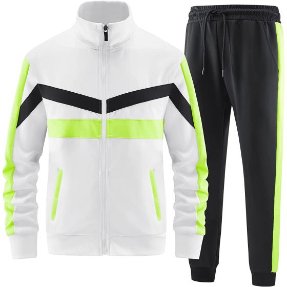 ANOTWENER Men's Casual Tracksuits Long Sleeve Full Zip Hoodie Jogging Sweatsuit Running Set 2 Piece