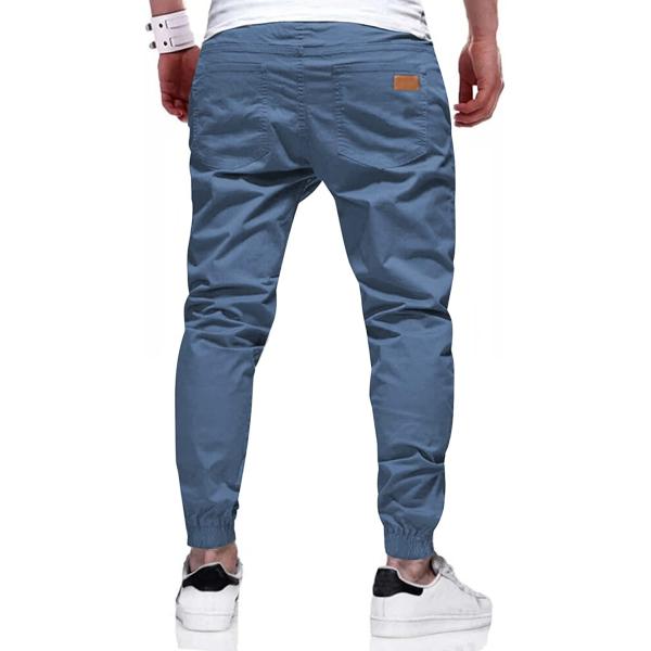 Renaowin Mens Sweatpants Casual Cotton Chinos Cargo Pants Drawstring Joggers with Pockets Hiking Outdoor