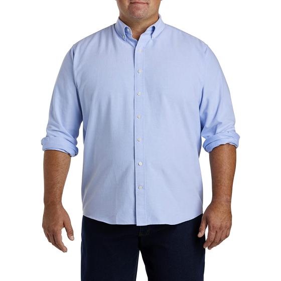 DXL Big &amp; Tall Essentials Men's Oxford Sport Shirt | Long-Sleeve Button Down Shirt
