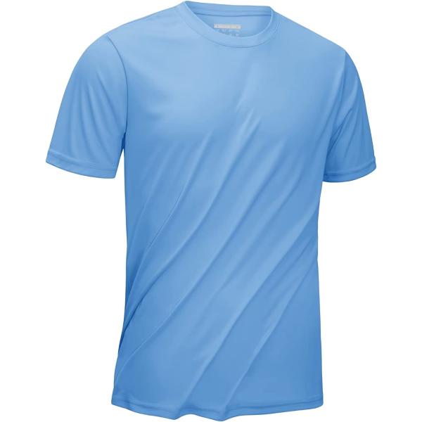 KEFITEVD Men's Short Sleeve Sun Protection Shirts Quick Dry UPF 50+ Rashguard Workout Fishing Swimming Athletic T-Shirts