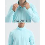 MAGCOMSEN Men's Long Sleeve Sun Shirts UPF 50+ Tees 1/4 Zip Up Fishing Running Rash Guard T-Shirts Outdoor Shirt