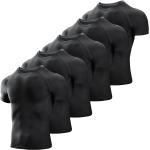 Niksa Men's Compression Shirts 5 Pack, Short Sleeve Athletic Compression Tops Cool Dry Workout T Shirt