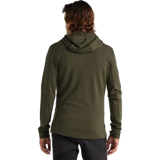 Icebreaker Merino Men's Quantum Iii Long Sleeve Wool Athletic Zip Up Hoodie