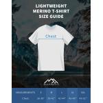 Merino Wool T-Shirt Mens - Short Sleeve Merino Wool Shirts for Men - Sport Merino Lightweight Base Layer Hiking Tshirt