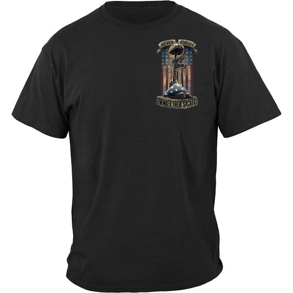 Marine Corps T-Shirt Double Flag Gold Globe Marine Corps T-Shirt MM2153