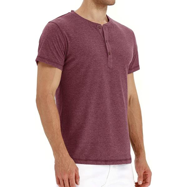 NITAGUT Mens Fashion Casual Front Placket Basic Long/Short Sleeve Henley T-Shirts