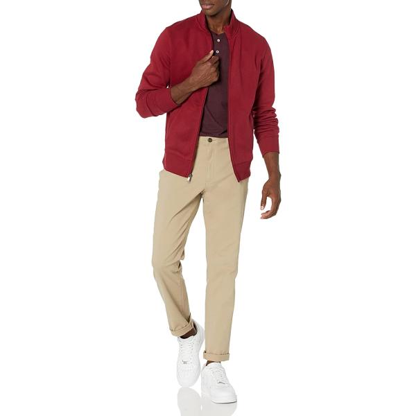 Amazon Essentials Men's Full-Zip Fleece Mock Neck Sweatshirt