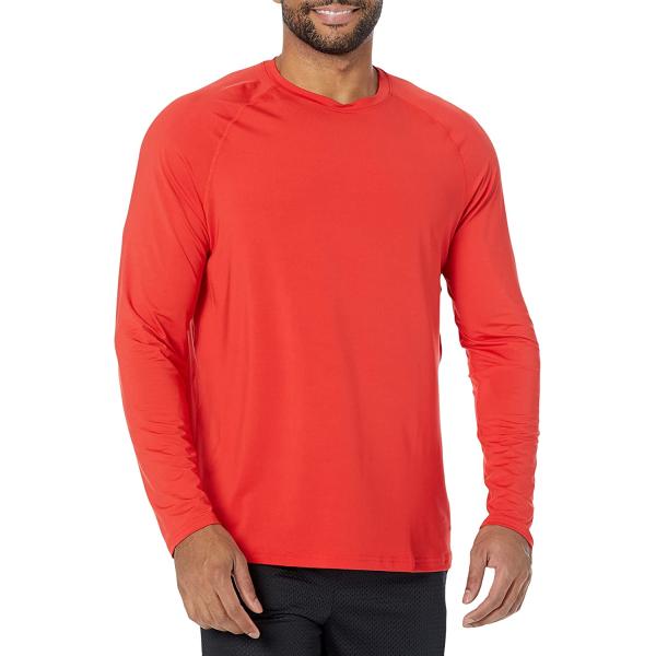 Amazon Essentials Men's Tech Stretch Long-Sleeve T-Shirt