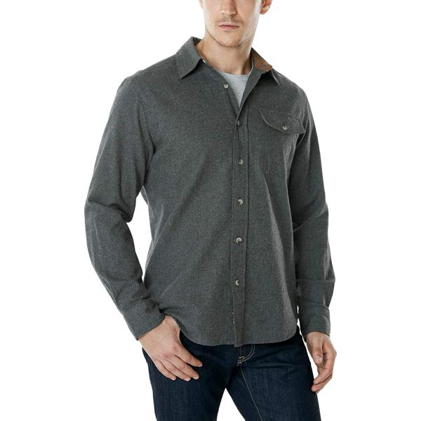 CQR Men's All Cotton Flannel Shirt, Long Sleeve Casual Button Up Plaid Shirt, Brushed Soft Outdoor Shirts