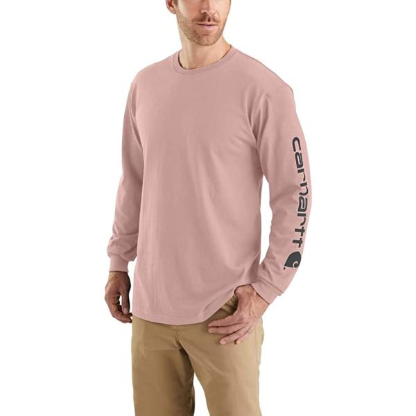 Carhartt Men's Loose Fit Heavyweight Long Logo Sleeve Graphic T-Shirt