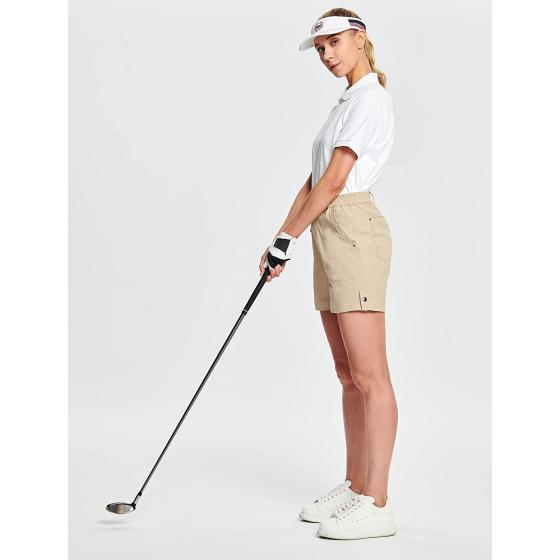 HARTPOR Women's Golf Hiking Shorts Quick Dry Stretch 5 Inch Casual Summer Shorts with Pockets Water Resistant