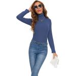 LaikaKud Women Mock Turtleneck Long Sleeve Shirt Pullover High Neck Undershirt Ribbed Thermal Shirts