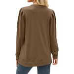 Geifa Sweatshirts for Women Crewneck Puff Sleeve Tunic Tops Lightweight Sweaters