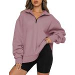 EFAN Womens Oversized Half Zip Pullover Long Sleeve Sweatshirt Quarter Zip Trendy Hoodie Ouffits Teen Girls Fall Y2K Clothes