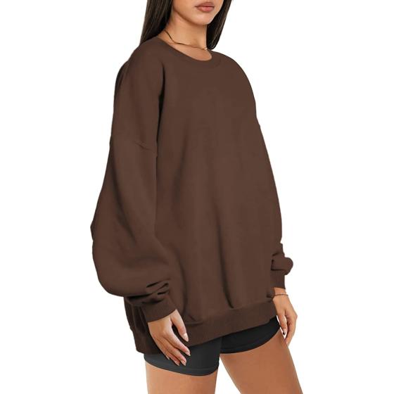 EFAN Women's Oversized Fleece Sweatshirts Long Sleeve Crew Neck Pullover Sweatshirt Casual Hoodie Tops
