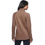 RBX Activewear Women's Fleece Pullover Sweatshirt With Zip Mock Neck, Pockets and Thumb Holes