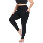 MOREFEEL Plus Size Leggings for Women with Pockets-Stretchy X-4XL Tummy Control High Waist Workout Black Yoga Pants