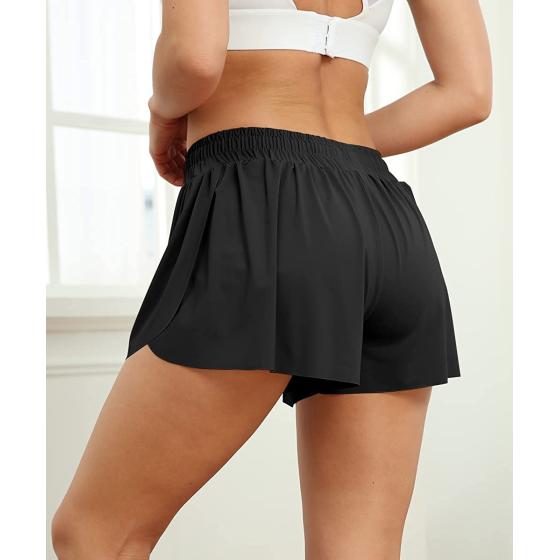 AUTOMET Women‘s 2 in 1 Flowy Running Shorts Casual Summer Athletic Shorts