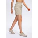 Obla Women's Hiking Cargo Shorts Zipper Pockets Soft High Waisted Quick Dry 7 Inch Long Shorts for Women Golf Athletic Summer
