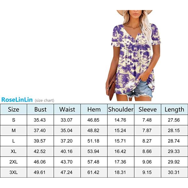 ROSELINLIN Womens Short Sleeve Shirts Loose Fit Summer Tops for Leggings