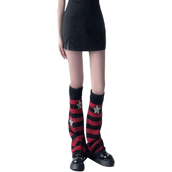 NUFIWI Harajuku Japanese Lolita Leg Warmers Gothic Knit Long Socks Leggings Gaiters Knee Goth Winter Cuff Ankle Heap Sock