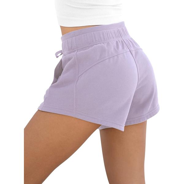 ODODOS Women's Sweat Shorts with Pockets Cotton French Terry Drawstring Summer Workout Casual Lounge Shorts