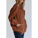 EFAN Women's Cute Hoodies Teen Girl Fall Jacket Oversized Sweatshirts Casual Drawstring Clothes Zip Up Y2K Hoodie with Pocket